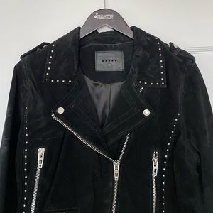 Black Suede Moto Jacket
